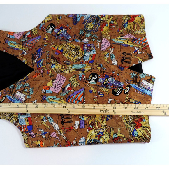 VTG Nicole Miller 1993 Vest Medium Egyptian Art to Wear Artsy Limited Edition - Picture 16 of 16